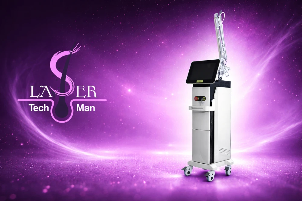 تصویر برندینگ دستگاه فرکشنال اریس در فروشگاه لیزر تک من