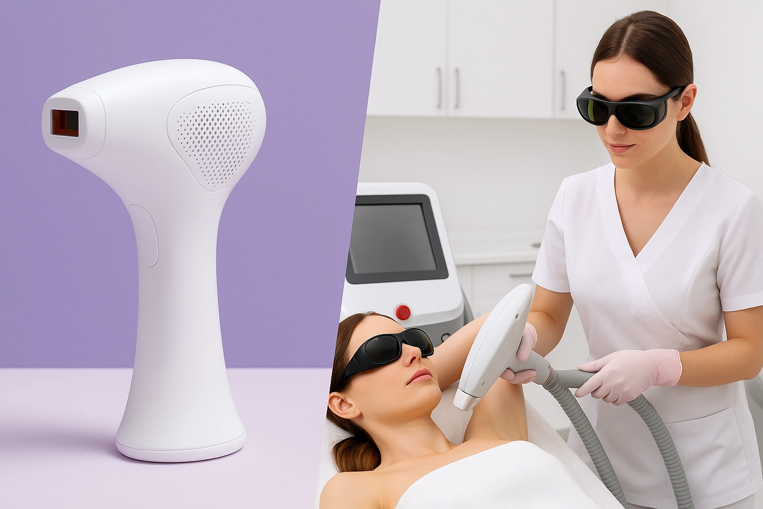 لیزر خانگی و کلینیکی