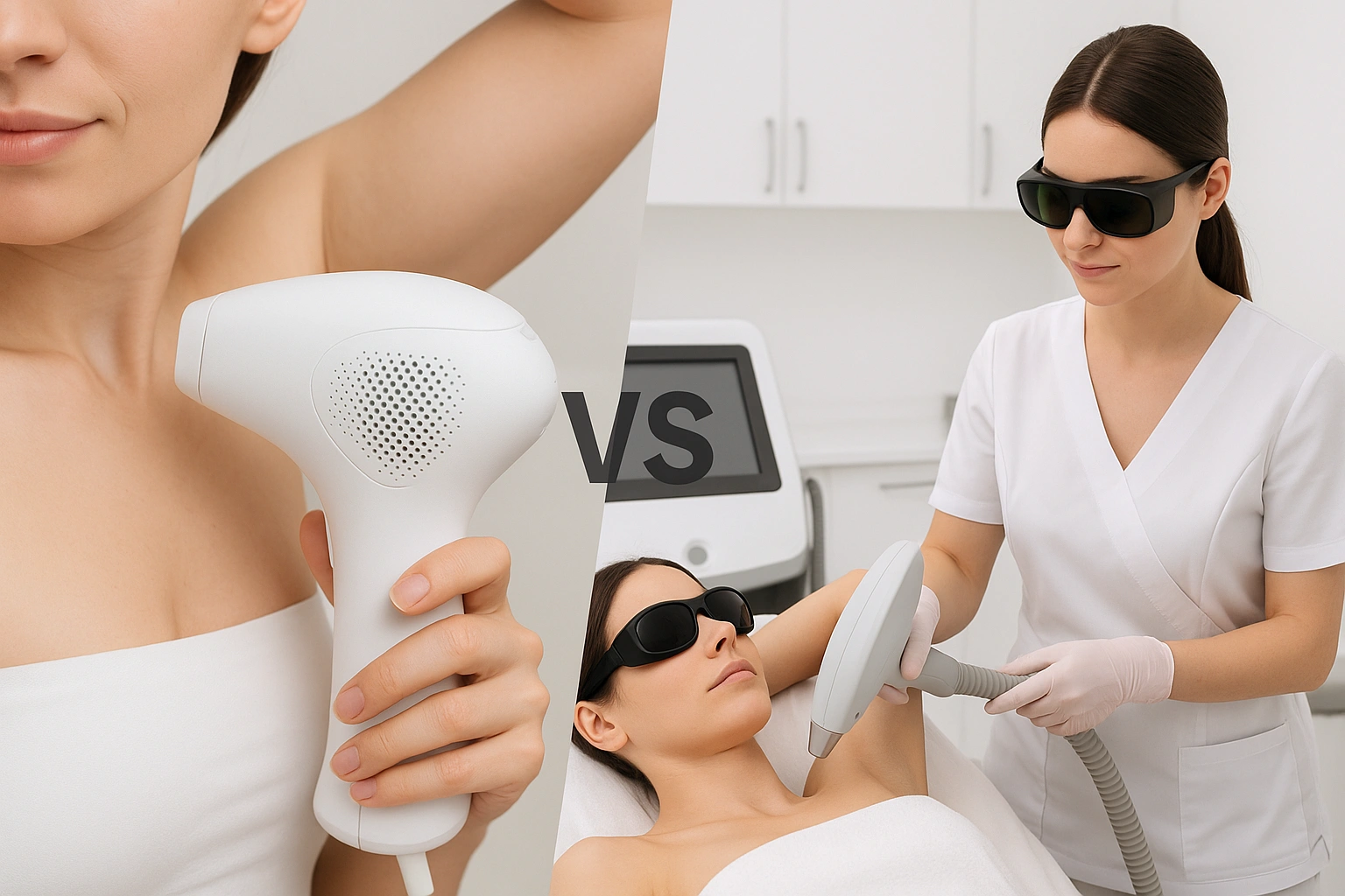 مقایسه لیزر خانگی و کلینیکی برای رفع موهای زائد