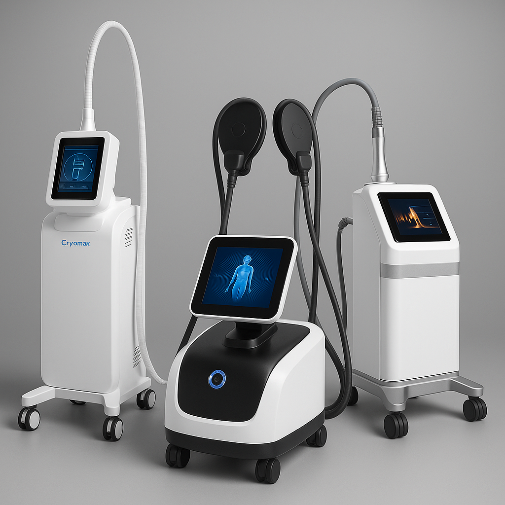 استفاده از دستگاه لاغری غیرتهاجمی توسط متخصص در کلینیک