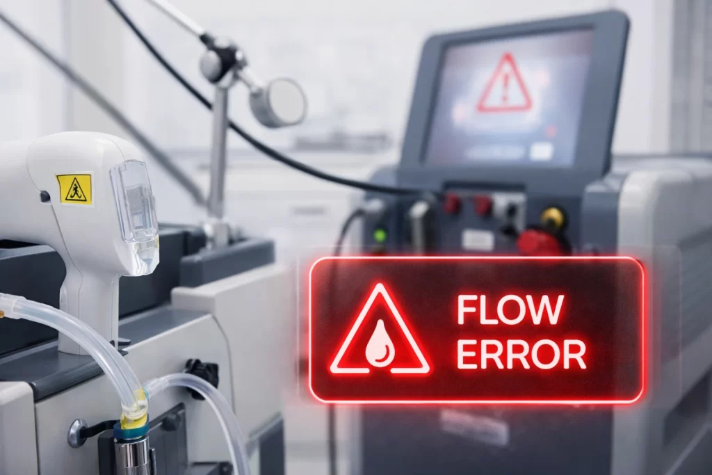 ارور Flow در دستگاه لیزر