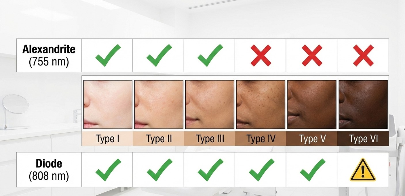 بررسی جامع تفاوت لیزر دایود و الکساندرایت