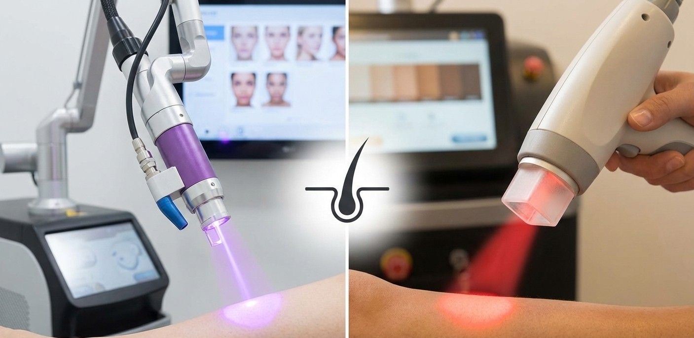 بررسی جامع تفاوت لیزر دایود و الکساندرایت